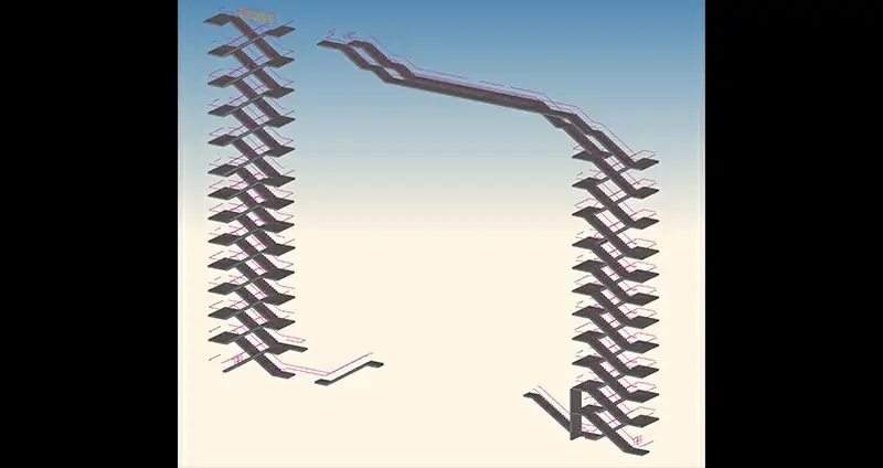 Concrete Stairs With Rails