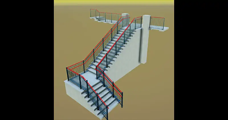 Concrete Stairs With Rails