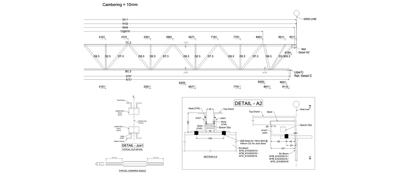 Joists Modelling and Layout, Joists Listing